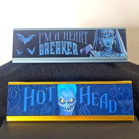 Disney Parks Haunted Mansion Desk Plates of Hot Head & Heart Breaker. - Picture 2 of 12